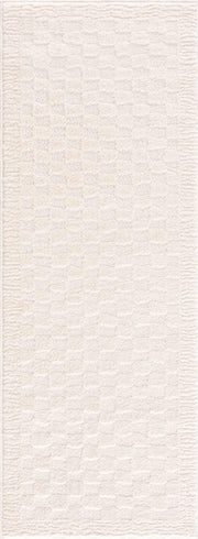Leryn Ivory Checkered Area Rug - Fluent Trends Area Rugs