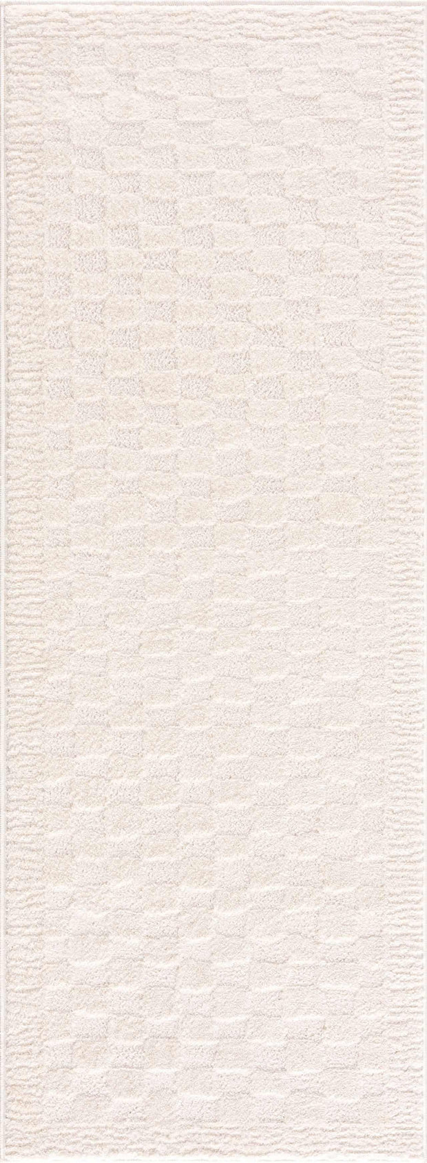 Leryn Ivory Checkered Area Rug - Fluent Trends Area Rugs