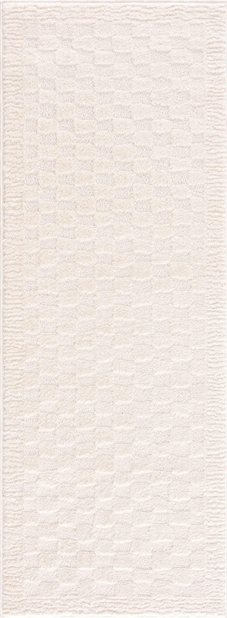 Leryn Ivory Checkered Area Rug - Fluent Trends Area Rugs
