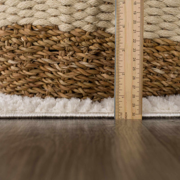 Leryn Ivory Checkered Area Rug - Fluent Trends Area Rugs