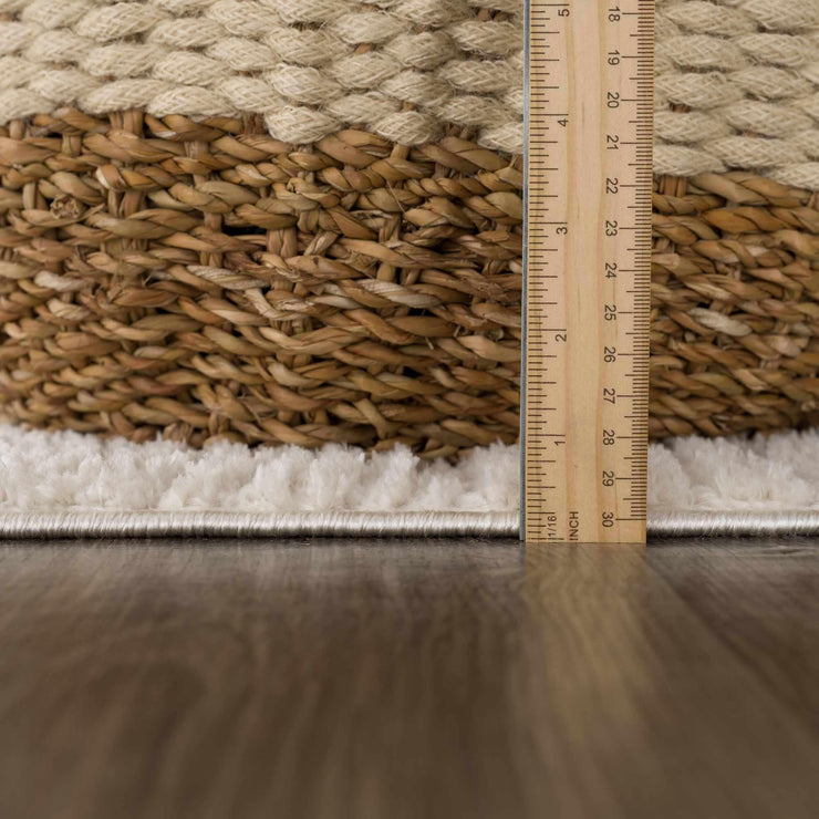 Leryn Ivory Checkered Area Rug - Fluent Trends Area Rugs