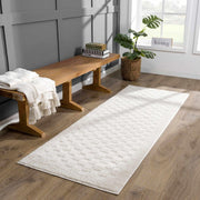 Leryn Ivory Checkered Area Rug - Fluent Trends Area Rugs