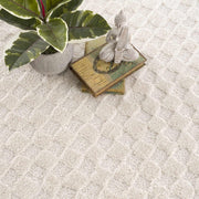 Leryn Ivory Checkered Area Rug - Fluent Trends Area Rugs