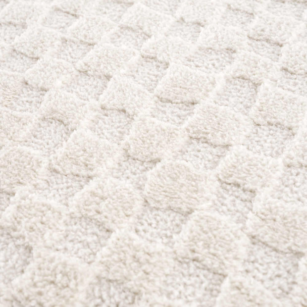 Leryn Ivory Checkered Area Rug - Fluent Trends Area Rugs