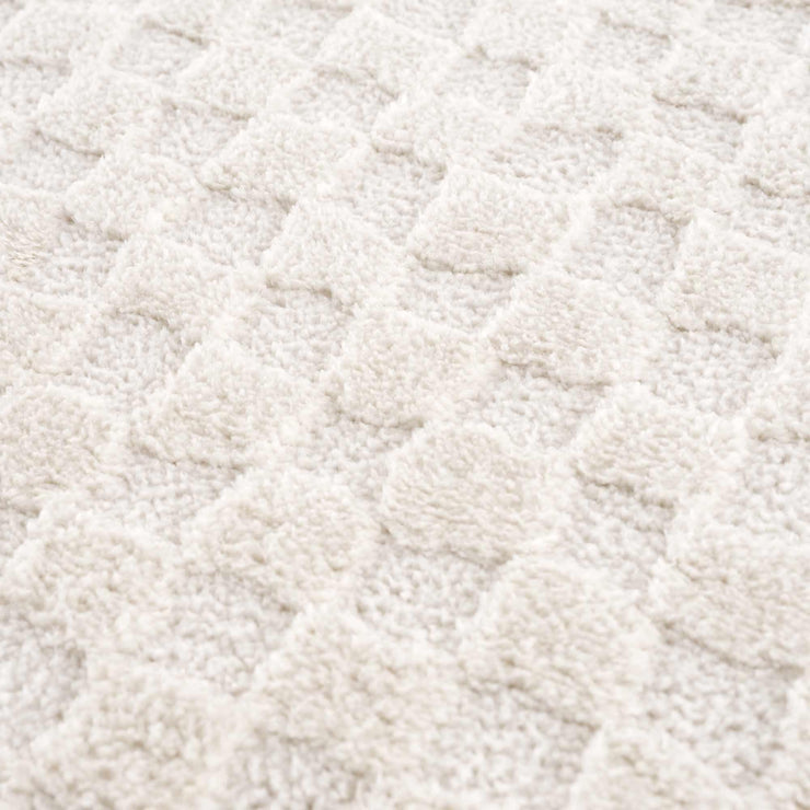 Leryn Ivory Checkered Area Rug - Fluent Trends Area Rugs