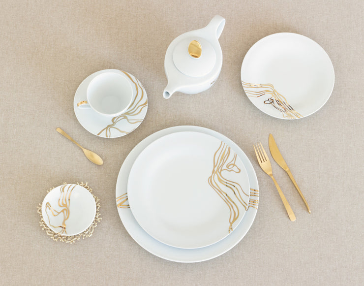 Fiume D'Oro 24-piece Dinner Setting - Fluent Trends Dinnerware Sets