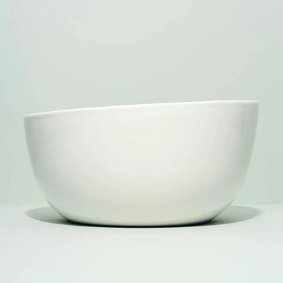 Fors Studio White Ceramic Deep Serving Bowl - Hand Glazed, Chip Resistant, Oven Safe - Fluent Trends