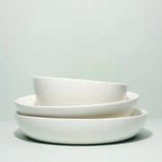 Fors Studio White Ceramic Deep Serving Bowl - Hand Glazed, Chip Resistant, Oven Safe - Fluent Trends