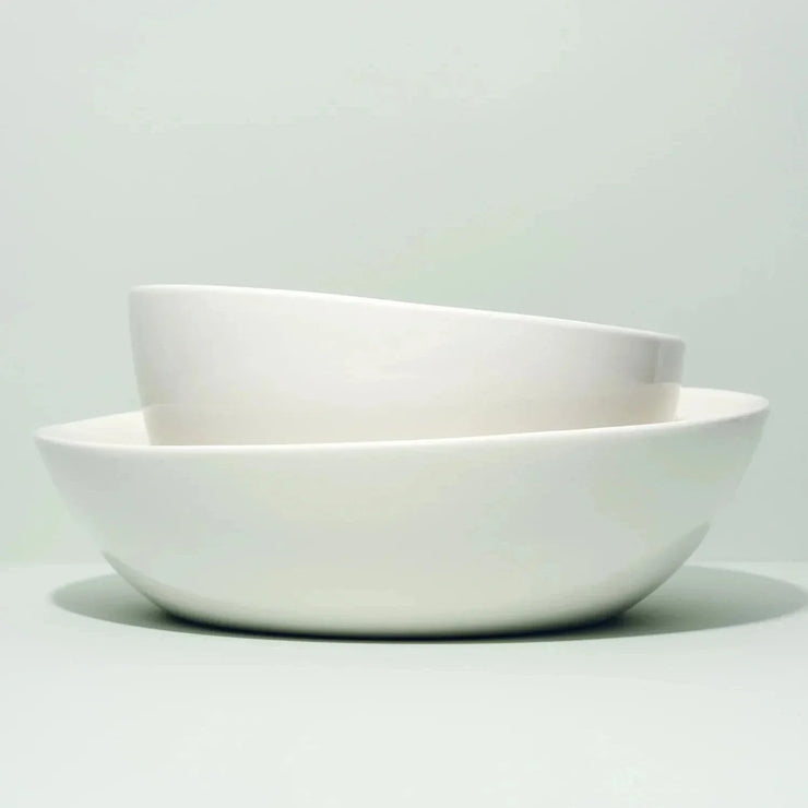 Slanted Serving Bowl - White - Fluent Trends