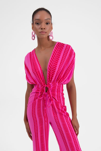 Fuschia Maxi Jumpsuit Soléa