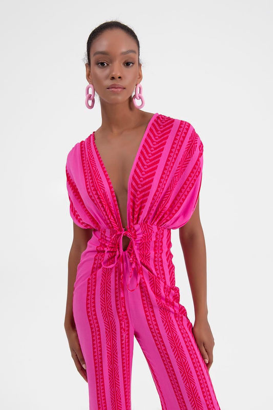 Fuschia Maxi Jumpsuit Soléa
