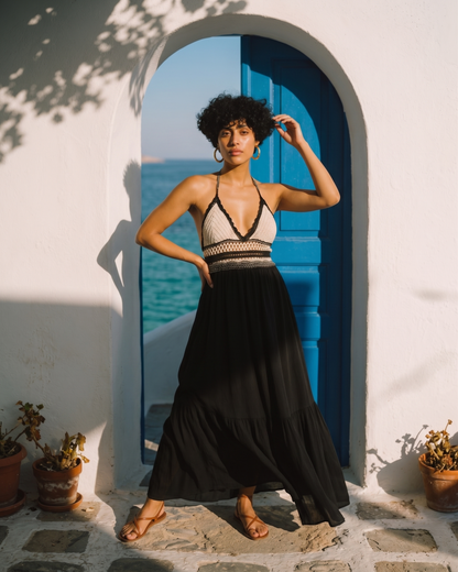 Rey Lace Dress — Black