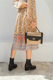 Gianna Midi dress in Yellow - Fluent Trends