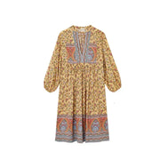 Gianna Midi dress in Yellow - Fluent Trends