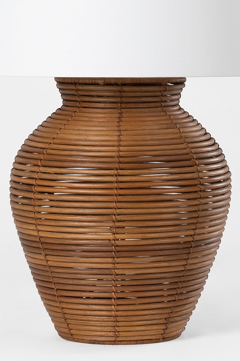 Newark Rattan Table Lamp White Cliff Studio