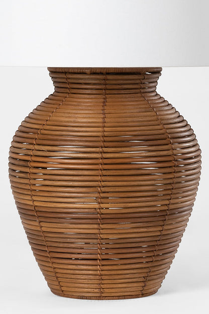 Newark Rattan Table Lamp White Cliff Studio
