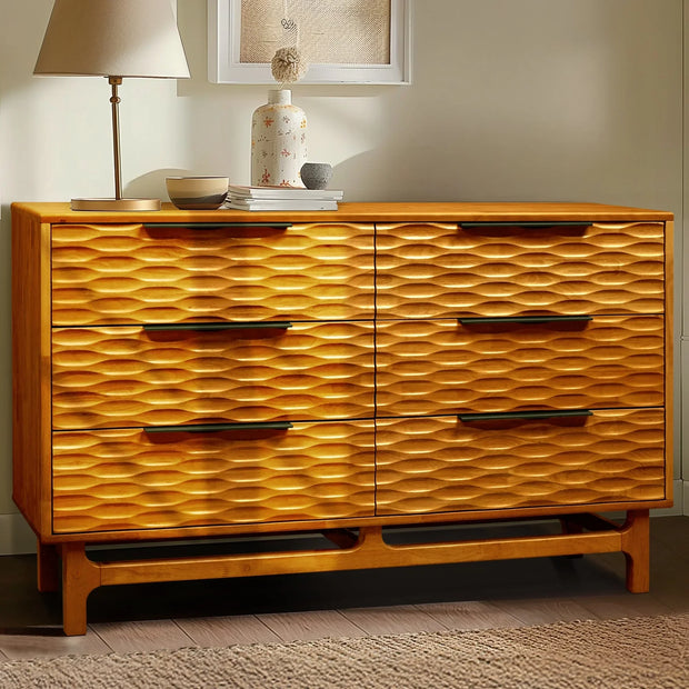Acacia Elara Dresser with 6 Drawers - Fluent Trends