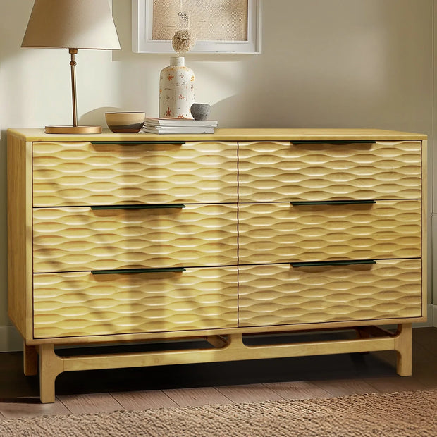 Acacia Elara Dresser with 6 Drawers - Fluent Trends