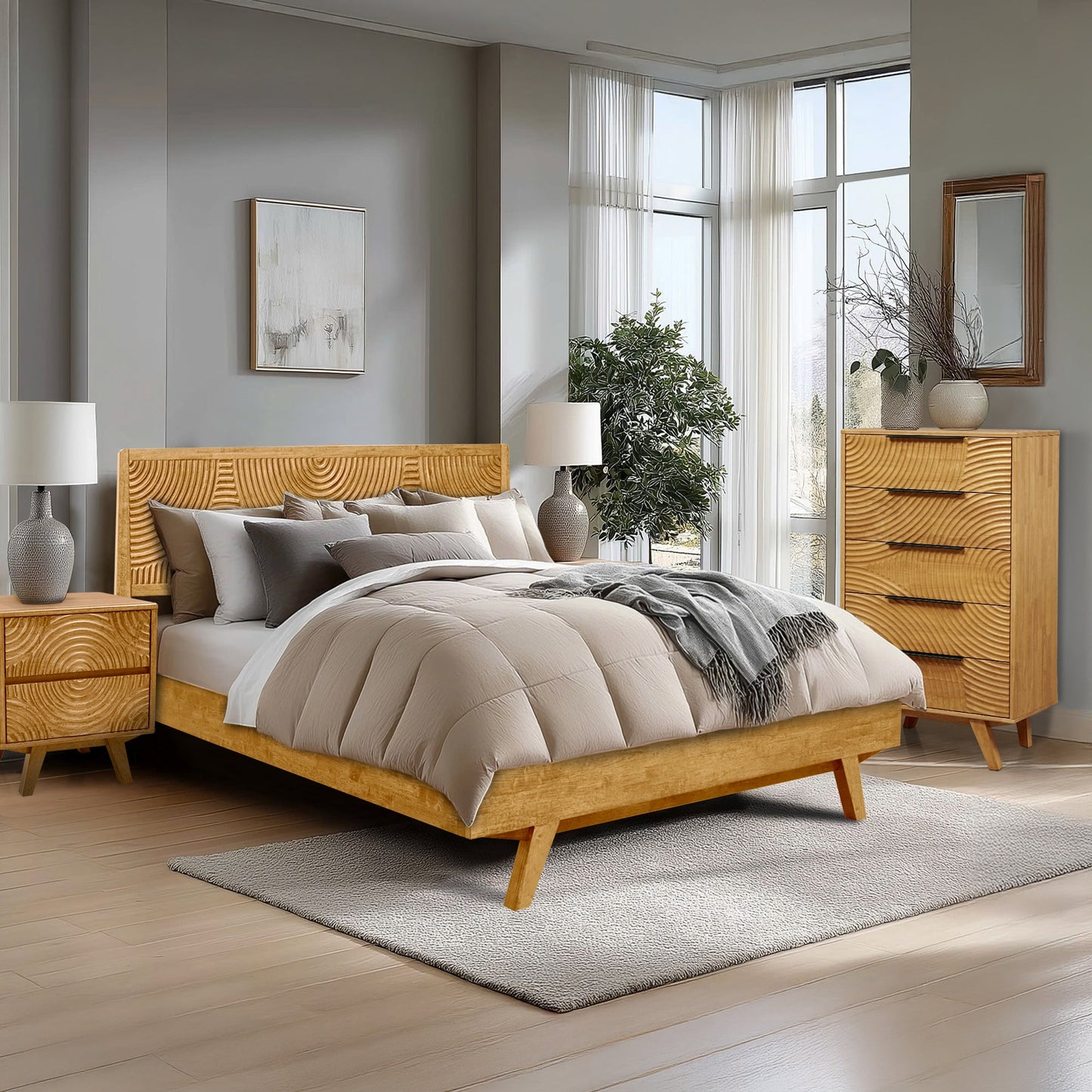 Acacia Harmony Dresser with 5 Drawers
