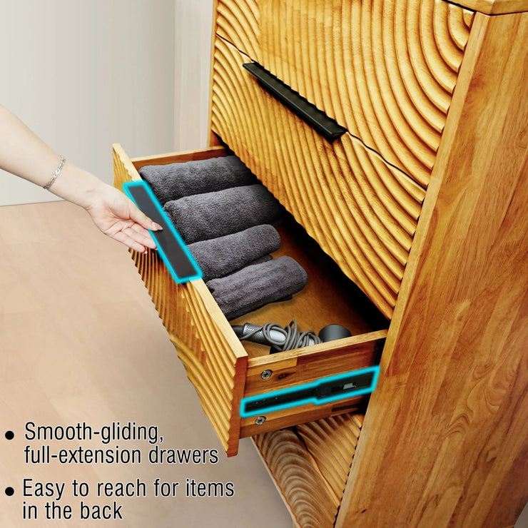 Acacia Harmony Dresser with 5 Drawers - Fluent Trends