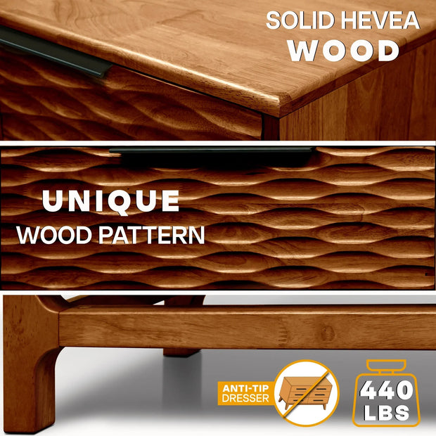 Acacia Elara Dresser with 6 Drawers - Fluent Trends