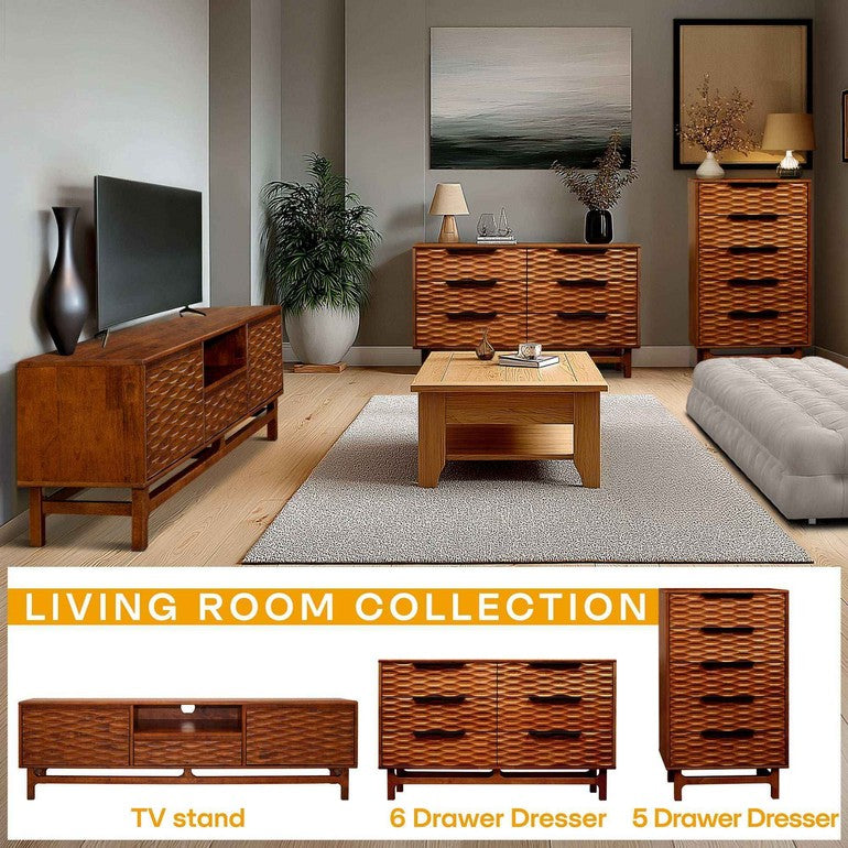 Acacia Elara Dresser with 6 Drawers
