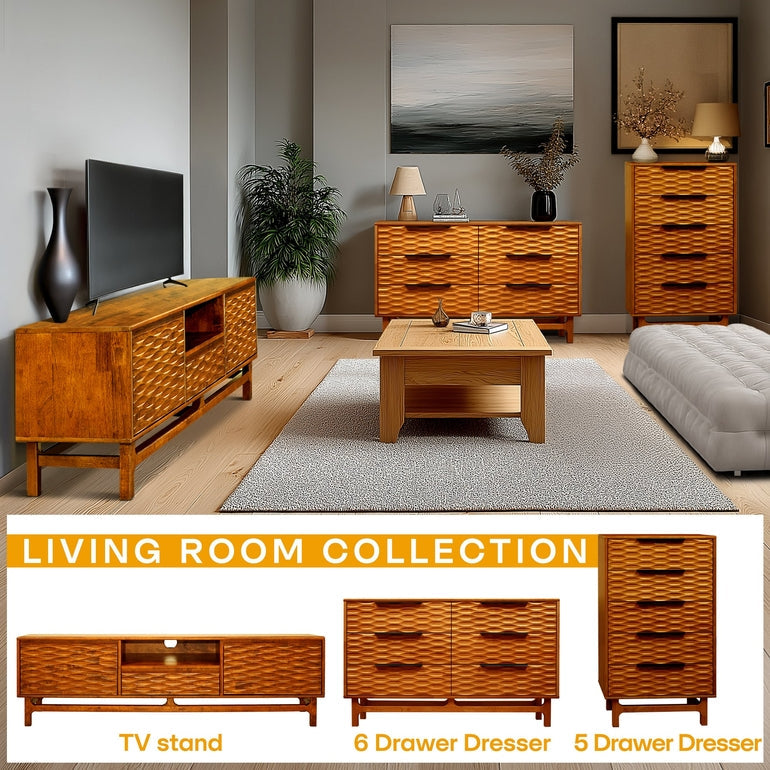 Acacia Elara Dresser with 6 Drawers