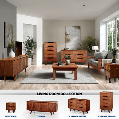 Acacia Harmony Dresser with 5 Drawers