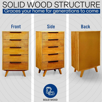 Acacia Harmony Dresser with 5 Drawers