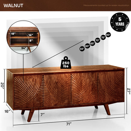 Acacia Harmony TV Stand with Storage for TVs up to 80"