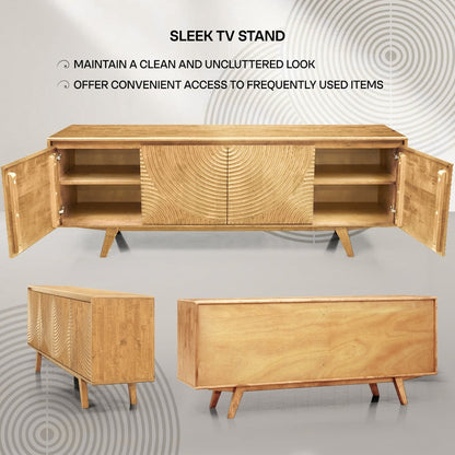 Acacia Harmony TV Stand with Storage for TVs up to 80"