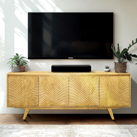 Acacia Harmony TV Stand with Storage for TVs up to 80" Megsu