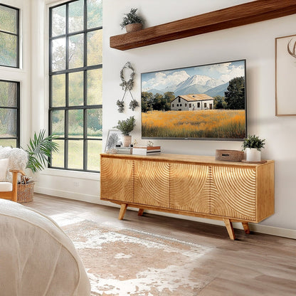 Acacia Harmony TV Stand with Storage for TVs up to 80"