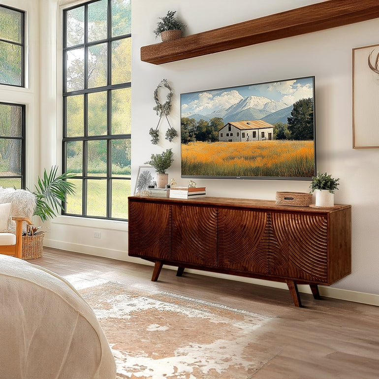 Acacia Harmony TV Stand with Storage for TVs up to 80"