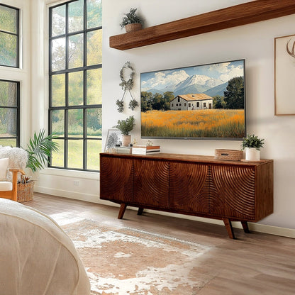 Acacia Harmony TV Stand with Storage for TVs up to 80"