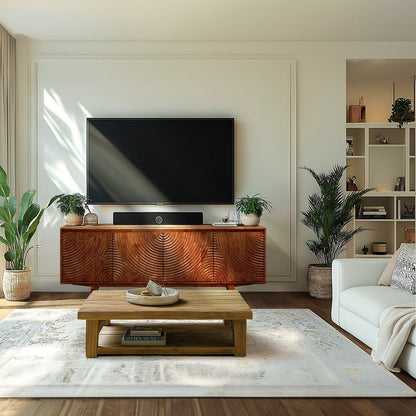 Acacia Harmony TV Stand with Storage for TVs up to 80"
