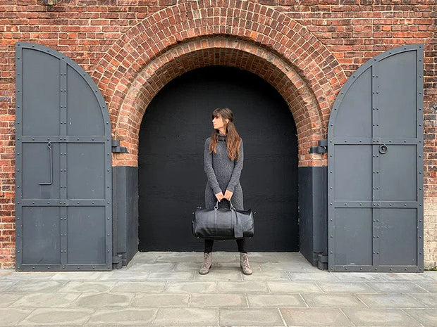The Endre Weekender | Black Pebbled Leather Weekender - Fluent Trends
