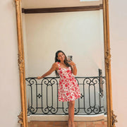 Red Vineyard Mini Dress - Fluent Trends