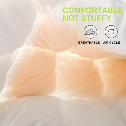 Kasentex Ultra Soft Green Piped Edge Warm Heavy Weights Down Comforter, White, Room Decor, Graduation Gifts Kasentex