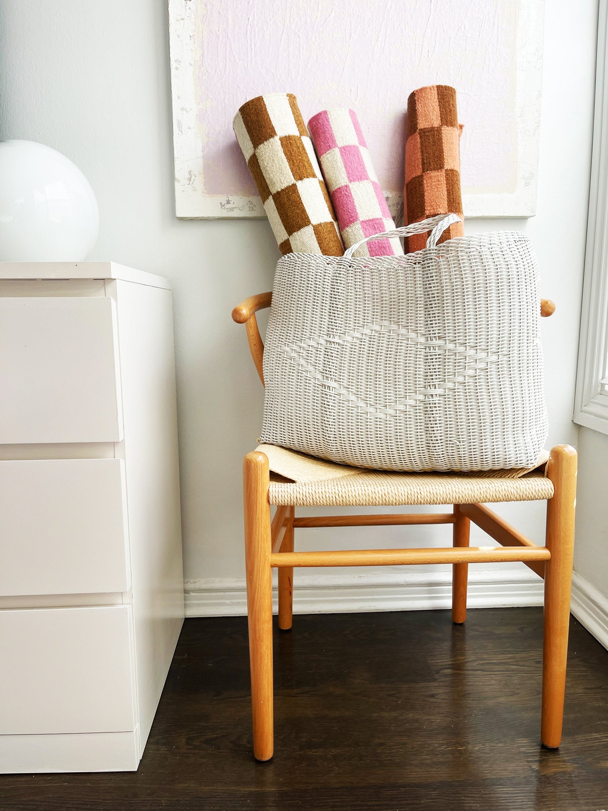 Zapotec Checkered Rug in Umber & Ivory Archive New York