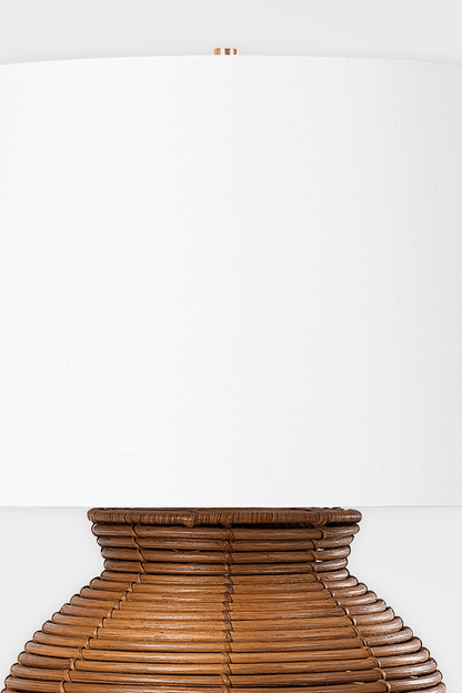 Newark Rattan Table Lamp White Cliff Studio