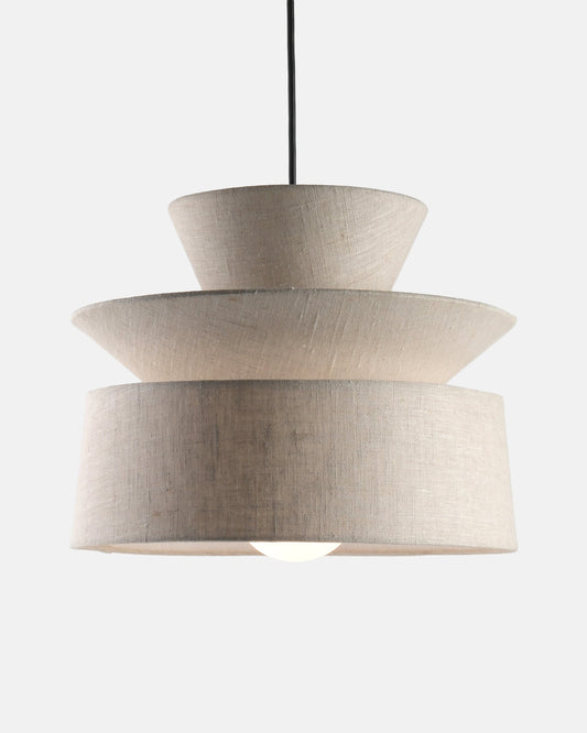 Lag Lamp Pendant Light | Minimalist Organic Cotton Pendant | Hardwired or Plug-in | Made in USA