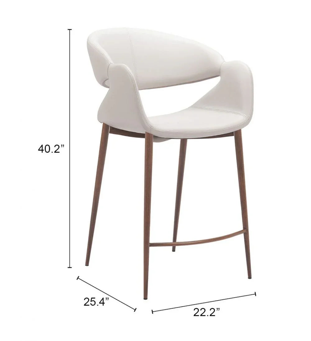 Limay Faux Leather Counter Stool Dimensions 40.2H x 22.2W x 25.4D