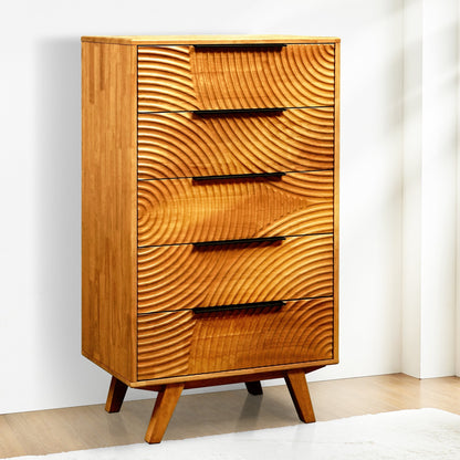 Acacia Harmony Dresser with 5 Drawers Megsu