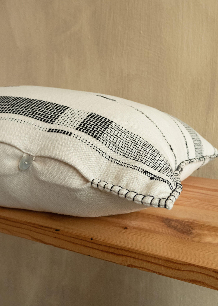 Fulcrum Onyx Oversized Cotton Lumbar Pillow - Fluent Trends