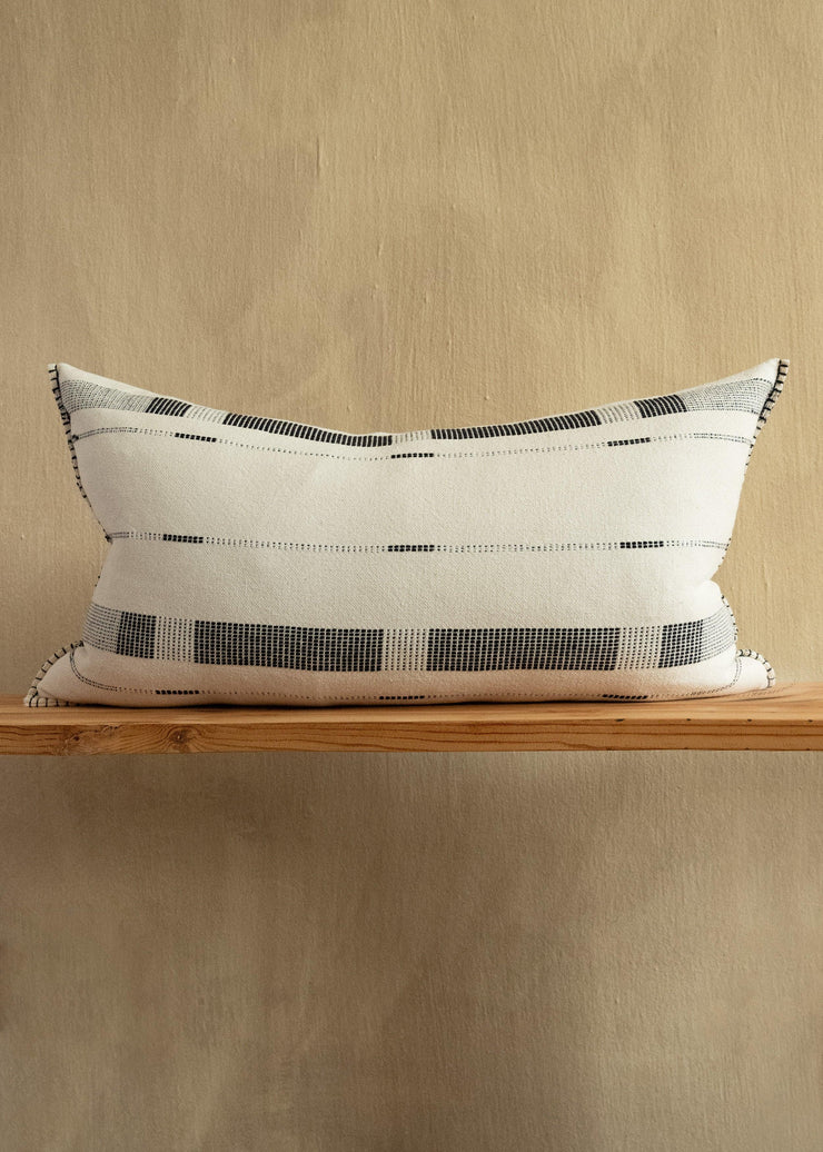 Fulcrum Onyx Oversized Cotton Lumbar Pillow - Fluent Trends