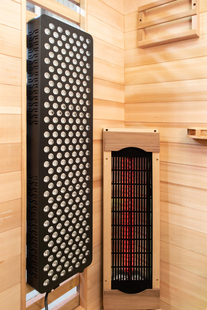 Peak Saunas Fuji 2-Person Full Spectrum Infrared Sauna with XL Medical-Grade Red Light Therapy & Smart WiFi App Control Peak Wellness USA