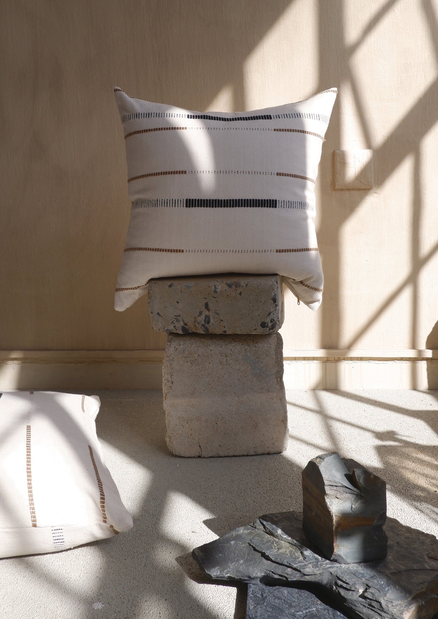 Mason Hand-Loomed Cotton Pillow Kanju Interiors