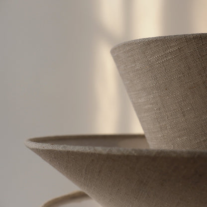 Lag Lamp | Minimalist Organic Cotton Pendant Light | Hardwired or Plug-in | Made in USA - Fluent Trends