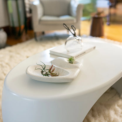 Concrete Nook Coffee Table - A Modern Organic Curved Design for Indoor & Outdoor